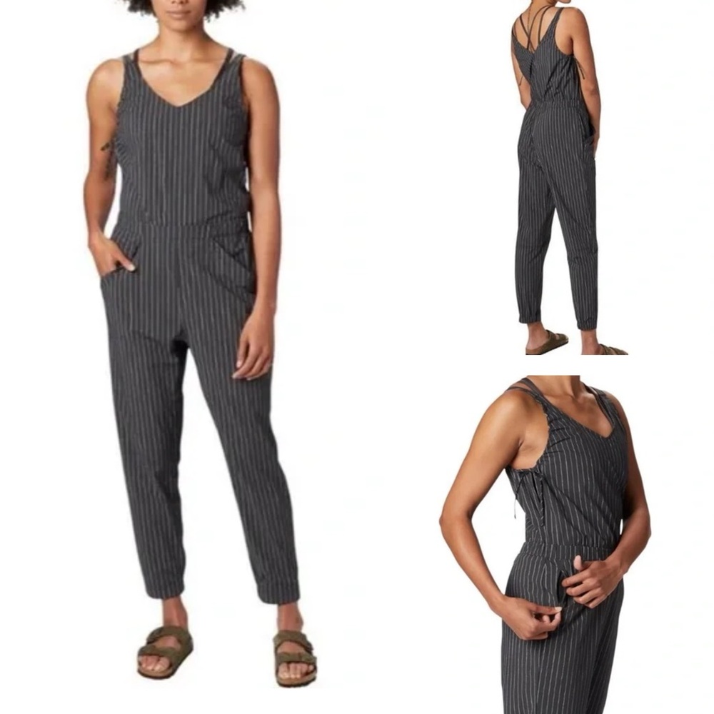 Mountain Hardwear Railay Striped Jumpsuit in Gray White Women's Size 4/28
